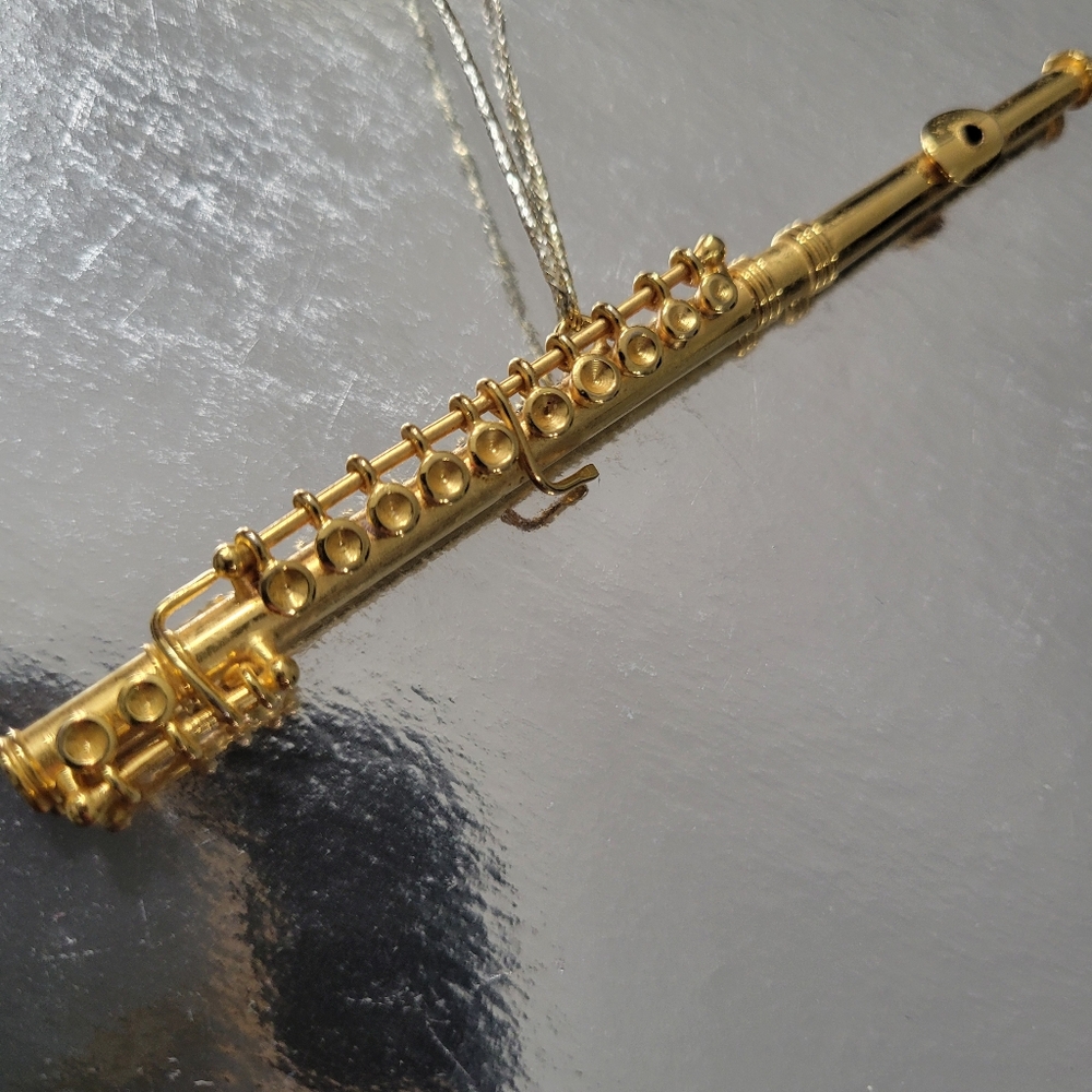 Flute Ornament Flutist Instrument Woodwind Music Christmas Tree Miniture Ornamen